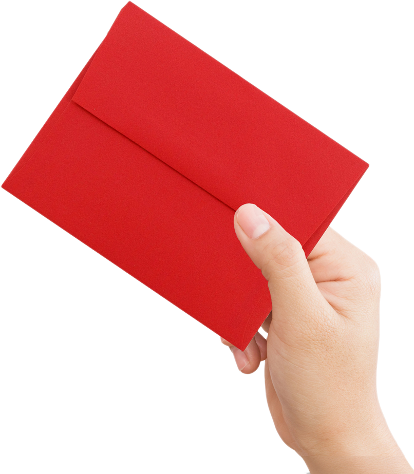 Red 32lb A6 Invitation Envelopes (4 3/4 x 6 1/2) with Peel & Seal