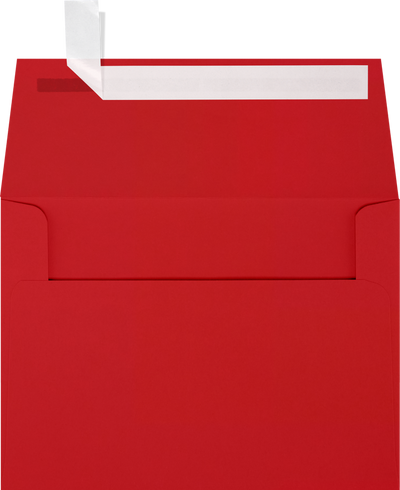 Red 32lb A6 Invitation Envelopes (4 3/4 x 6 1/2) with Peel & Seal
