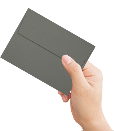 Dark Smoke Gray 32lb A6 Invitation Envelopes (4 3/4 x 6 1/2) with Peel & Seal