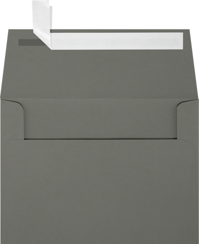 Dark Smoke Gray 32lb A6 Invitation Envelopes (4 3/4 x 6 1/2) with Peel & Seal