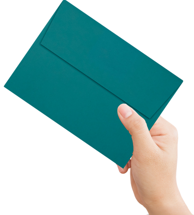 Teal Blue 32lb A6 Invitation Envelopes (4 3/4 x 6 1/2) with Peel & Seal
