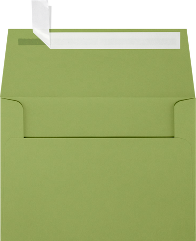 Olive Green 28lb A6 Invitation Envelopes (4 3/4 x 6 1/2) with Peel & Seal