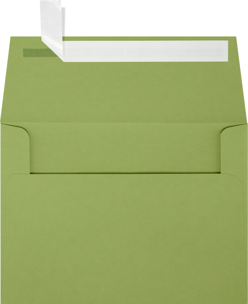 Olive Green 28lb A6 Invitation Envelopes (4 3/4 x 6 1/2) with Peel & Seal