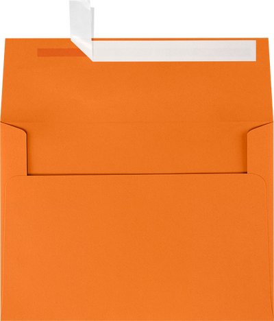Mandarin Orange 32lb A7 Invitation Envelopes (5 1/4 x 7 1/4) with Peel & Seal