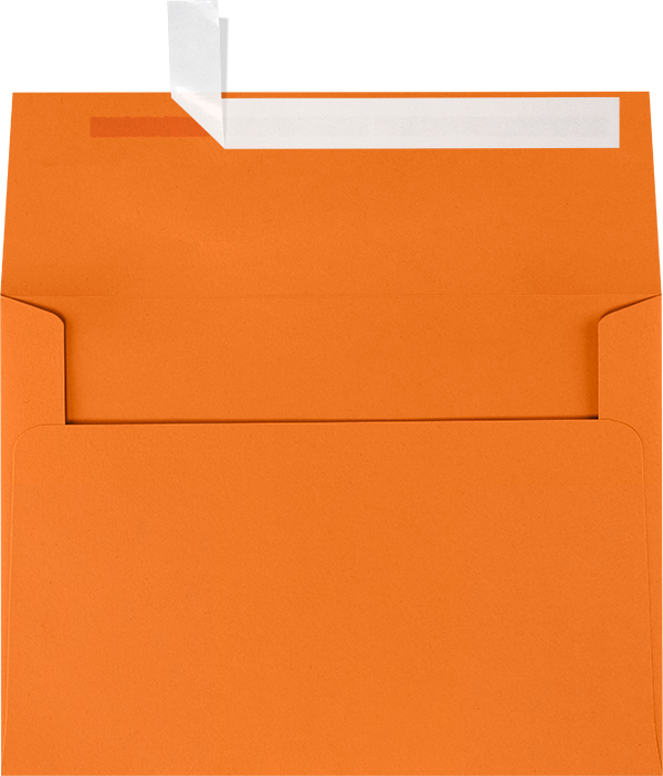 Mandarin Orange 32lb A7 Invitation Envelopes (5 1/4 x 7 1/4) with Peel & Seal