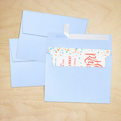 Baby Blue 32lb A7 Invitation Envelopes (5 1/4 x 7 1/4) with Peel & Seal