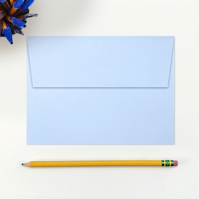 Baby Blue 32lb A7 Invitation Envelopes (5 1/4 x 7 1/4) with Peel & Seal