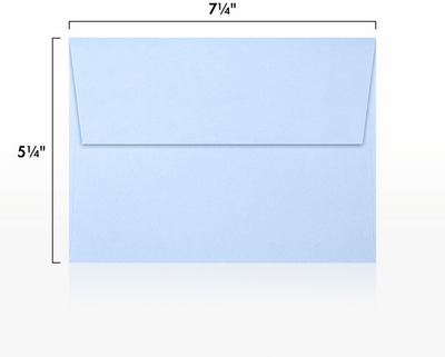 Baby Blue 32lb A7 Invitation Envelopes (5 1/4 x 7 1/4) with Peel & Seal