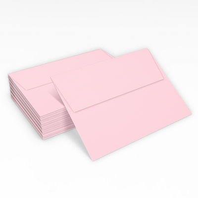 Baby Candy Pink 32lb A7 Invitation Envelopes (5 1/4 x 7 1/4) with Peel & Seal