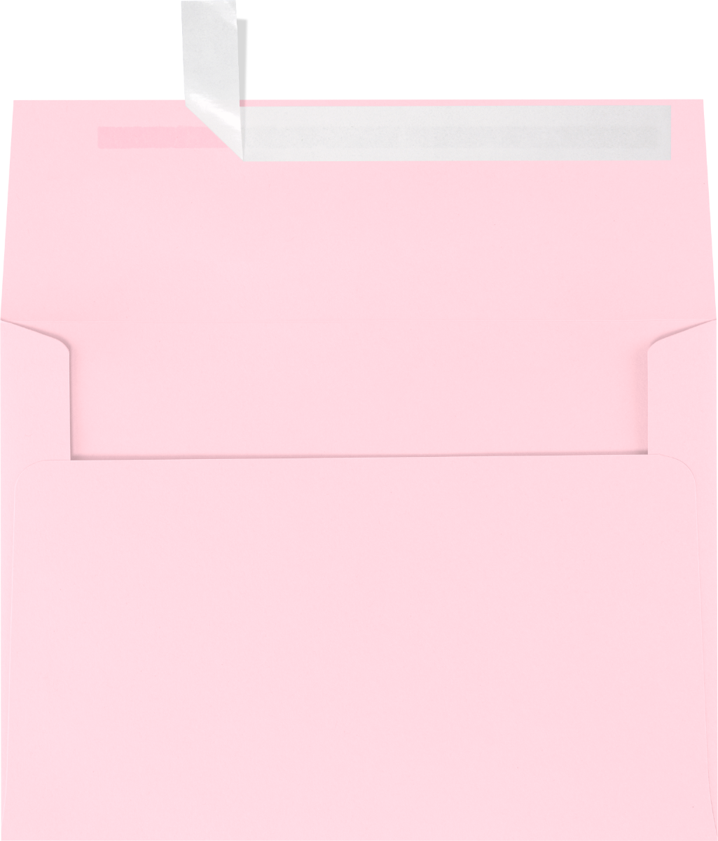 Baby Candy Pink 32lb A7 Invitation Envelopes (5 1/4 x 7 1/4) with Peel & Seal