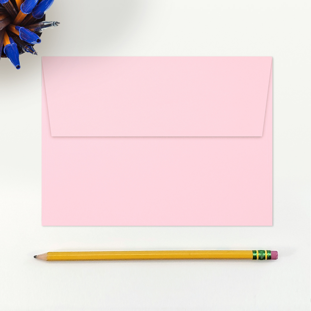 Baby Candy Pink 32lb A7 Invitation Envelopes (5 1/4 x 7 1/4) with Peel & Seal