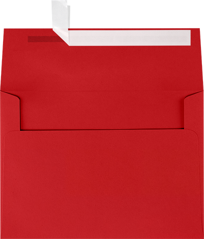 Red 32lb A7 Invitation Envelopes (5 1/4 x 7 1/4) with Peel & Seal