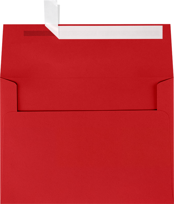 Red 32lb A7 Invitation Envelopes (5 1/4 x 7 1/4) with Peel & Seal
