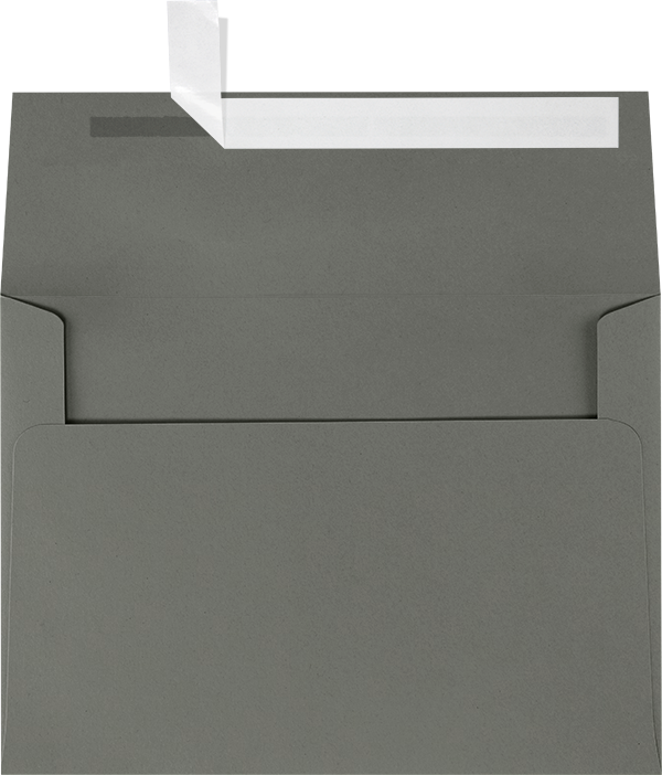 Dark Smoke Gray 32lb A7 Invitation Envelopes (5 1/4 x 7 1/4) with Peel & Seal