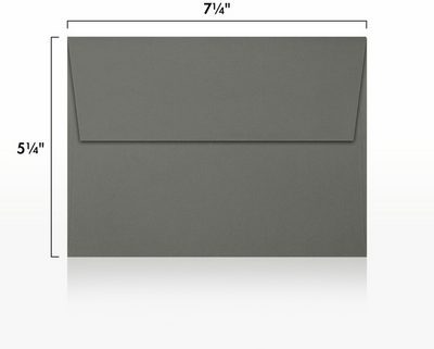 Dark Smoke Gray 32lb A7 Invitation Envelopes (5 1/4 x 7 1/4) with Peel & Seal