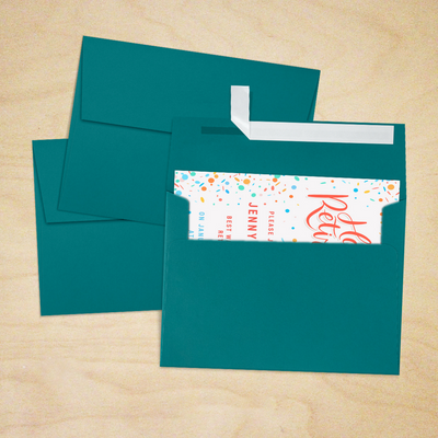 Teal Blue 32lb A7 Invitation Envelopes (5 1/4 x 7 1/4) with Peel & Seal