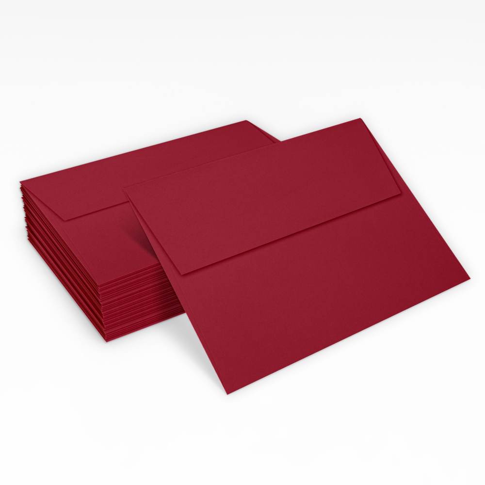 Garnet Dark Red 32lb A7 Invitation Envelopes (5 1/4 x 7 1/4) with Peel & Seal