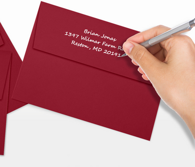 Garnet Dark Red 32lb A7 Invitation Envelopes (5 1/4 x 7 1/4) with Peel & Seal