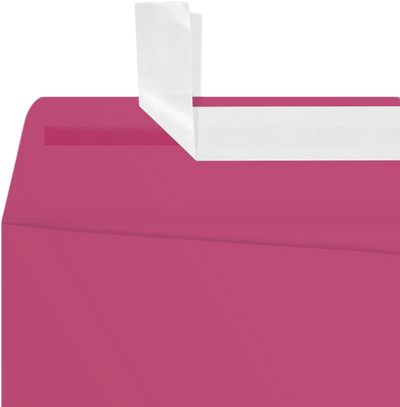 Fuchsia Pink Magenta 32lb 9 x 12 Open End Envelopes with Peel & Seal