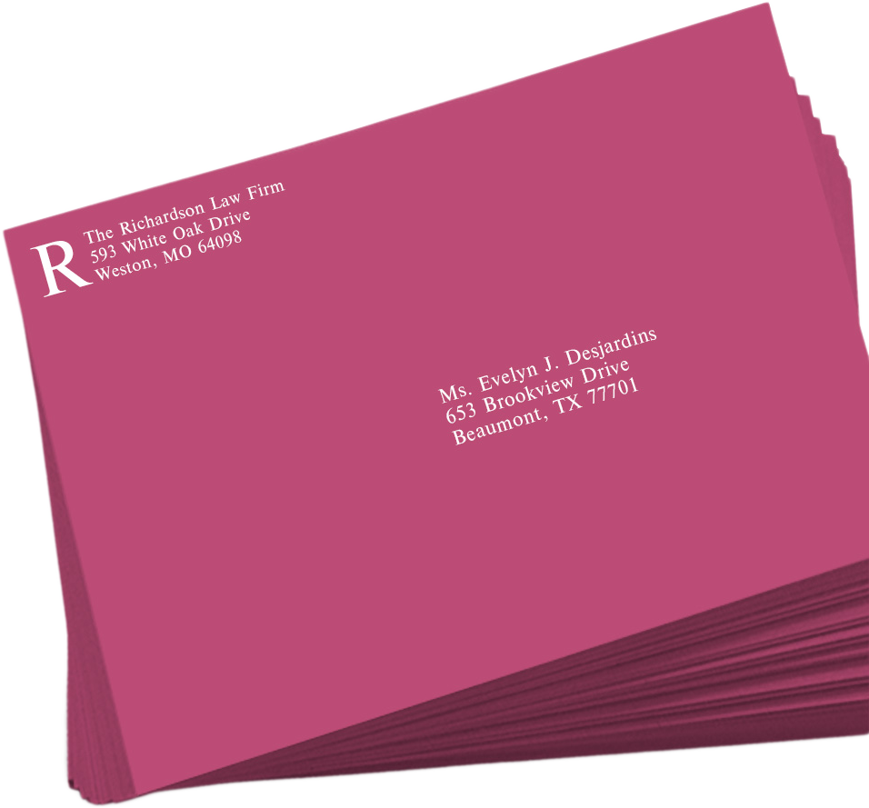 Fuchsia Pink Magenta 32lb 9 x 12 Open End Envelopes with Peel & Seal