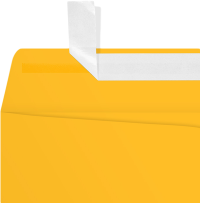 Sunflower Yellow 32lb 9 x 12 Open End Envelopes with Peel & Seal