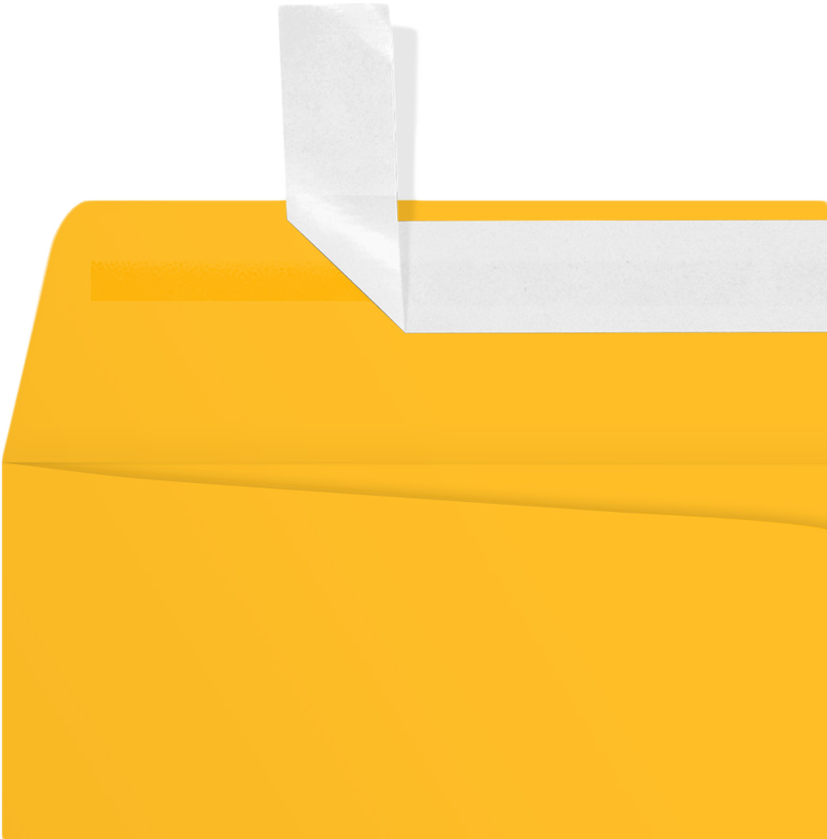 Sunflower Yellow 32lb 9 x 12 Open End Envelopes with Peel & Seal