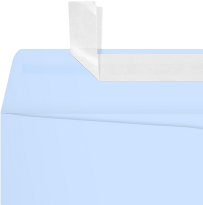 Baby Blue 32lb 9 x 12 Open End Envelopes with Peel & Seal