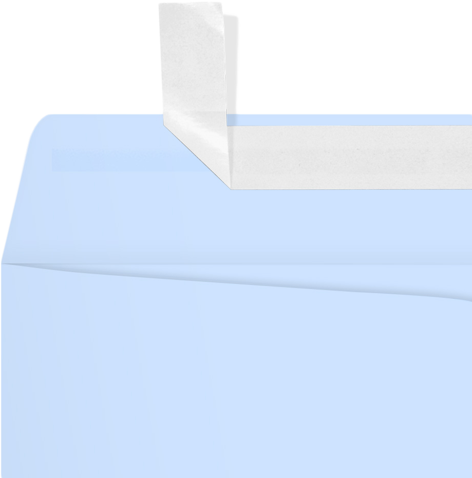 Baby Blue 32lb 9 x 12 Open End Envelopes with Peel & Seal