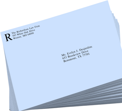 Baby Blue 32lb 9 x 12 Open End Envelopes with Peel & Seal