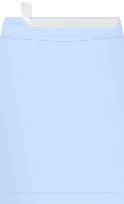 Baby Blue 32lb 9 x 12 Open End Envelopes with Peel & Seal