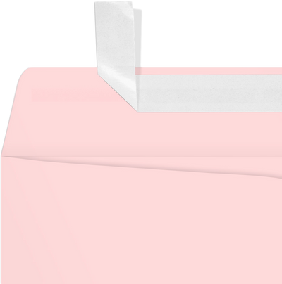 Baby Candy Pink 32lb 9 x 12 Open End Envelopes with Peel & Seal