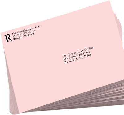Baby Candy Pink 32lb 9 x 12 Open End Envelopes with Peel & Seal
