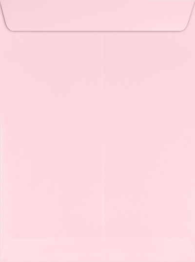 Baby Candy Pink 32lb 9 x 12 Open End Envelopes with Peel & Seal