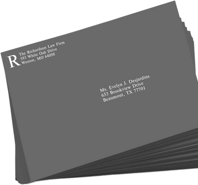 Dark Smoke Gray 32lb 9 x 12 Open End Envelopes with Peel & Seal