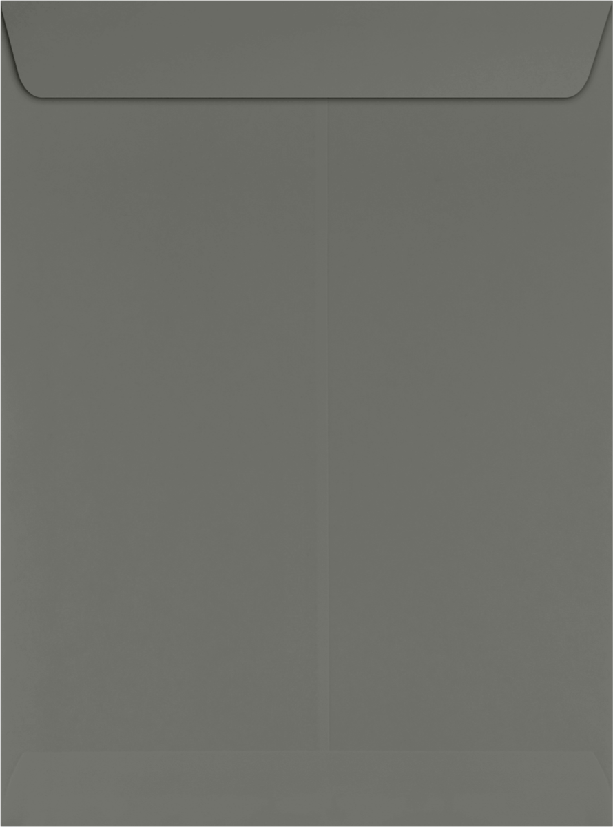 Dark Smoke Gray 32lb 9 x 12 Open End Envelopes with Peel & Seal