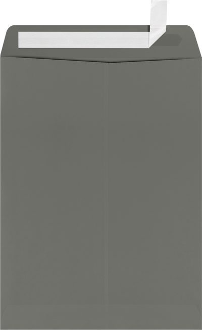 Dark Smoke Gray 32lb 9 x 12 Open End Envelopes with Peel & Seal