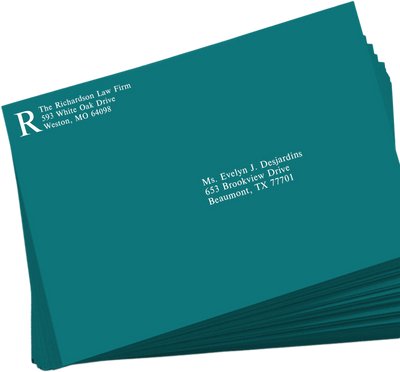 Teal Blue 32lb 9 x 12 Open End Envelopes with Peel & Seal
