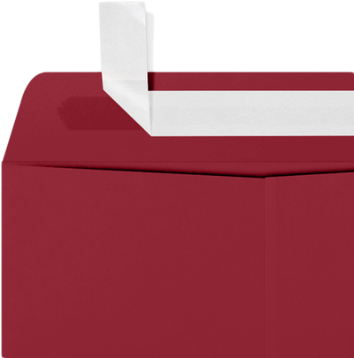 Garnet Dark Red 32lb 9 x 12 Open End Envelopes with Peel & Seal