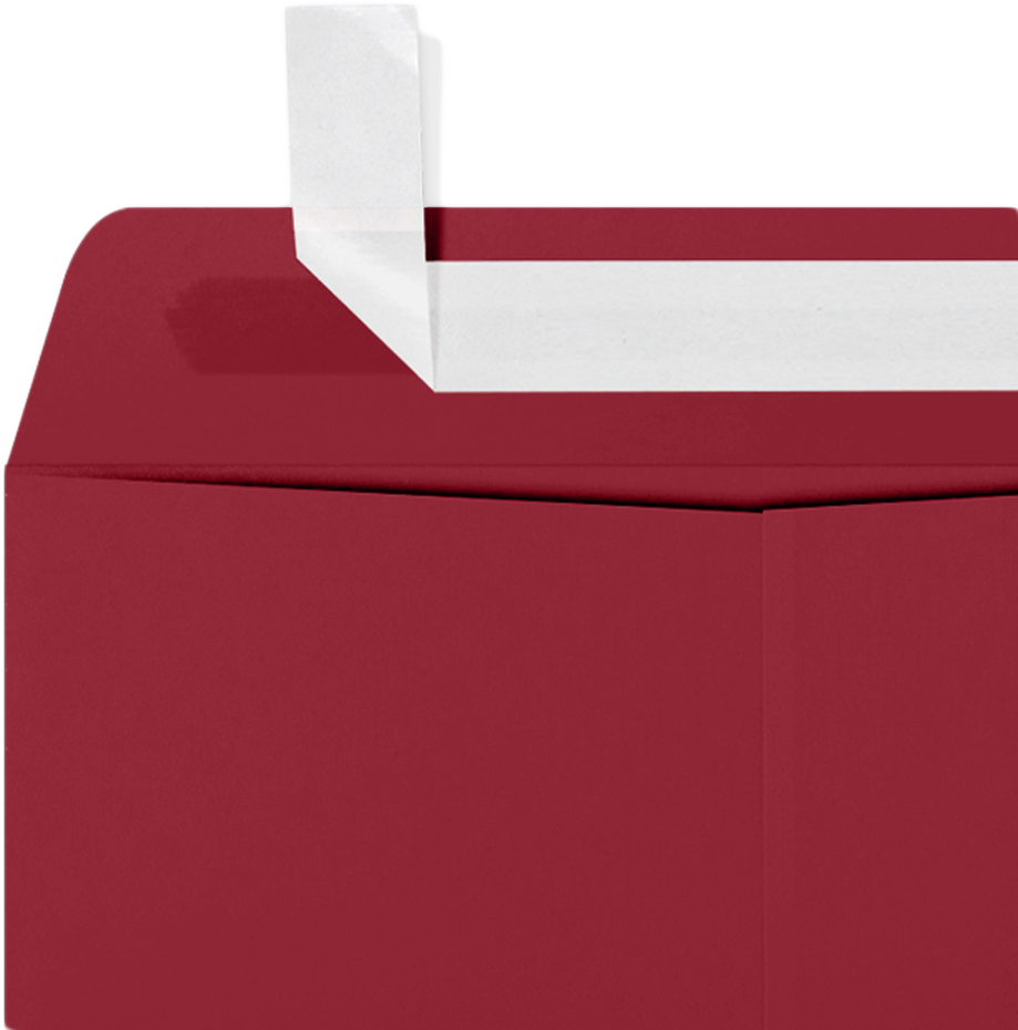 Garnet Dark Red 32lb 9 x 12 Open End Envelopes with Peel & Seal