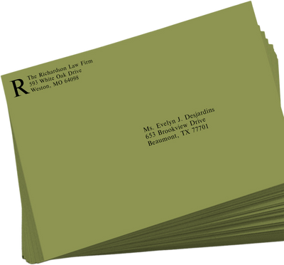 Olive Green 28lb 9 x 12 Open End Envelopes with Peel & Seal