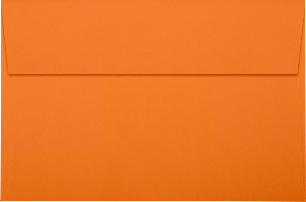 Mandarin Orange 32lb A9 Invitation Envelopes (5 3/4 x 8 3/4) with Peel & Seal