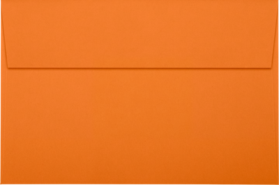 Mandarin Orange 32lb A9 Invitation Envelopes (5 3/4 x 8 3/4) with Peel & Seal