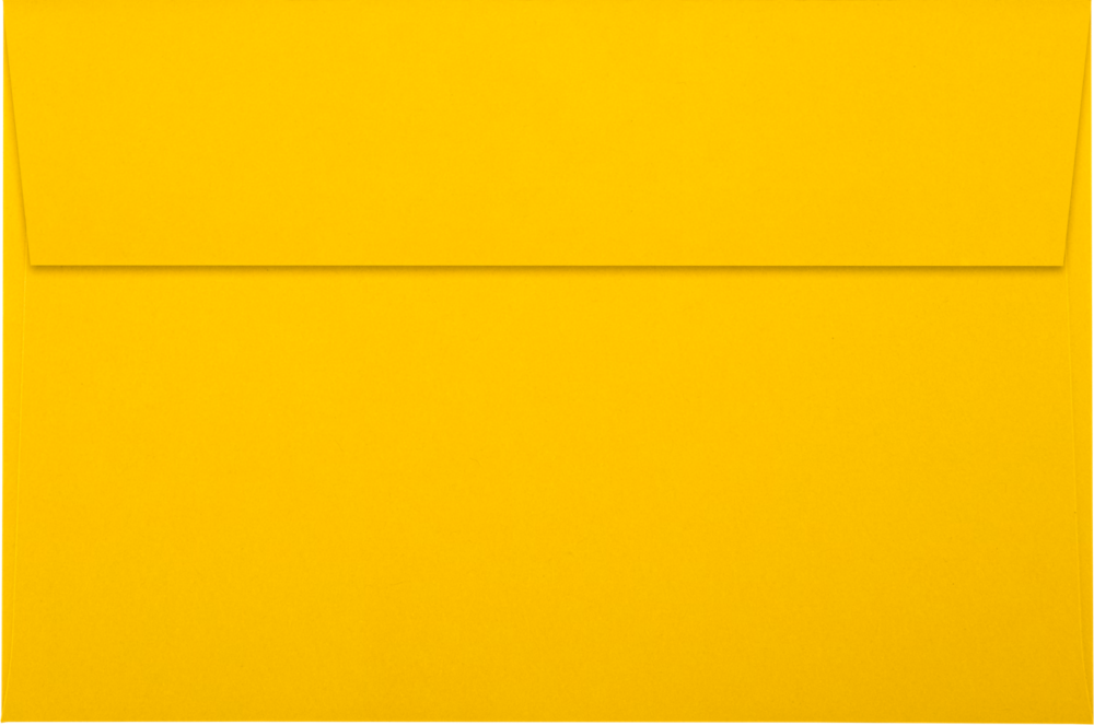 Sunflower Yellow 32lb A9 Invitation Envelopes (5 3/4 x 8 3/4) with Peel & Seal