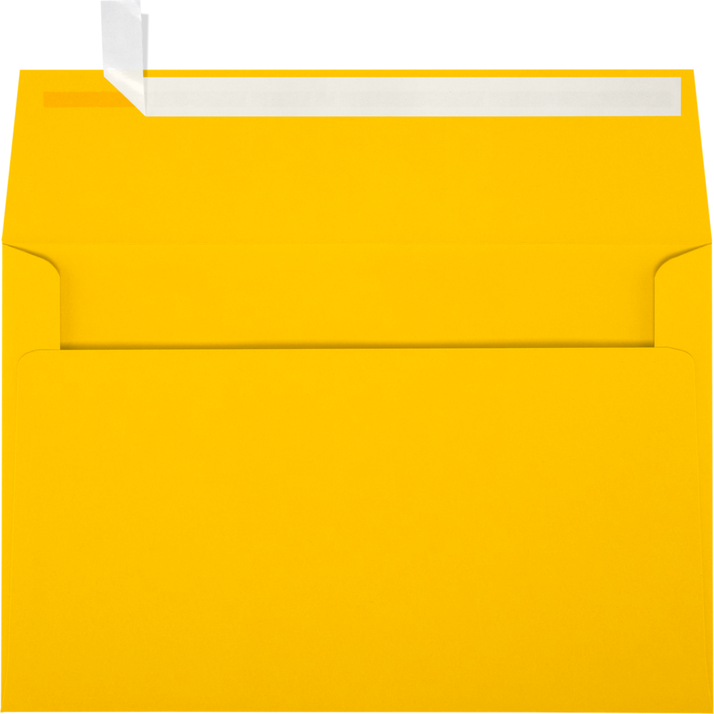 Sunflower Yellow 32lb A9 Invitation Envelopes (5 3/4 x 8 3/4) with Peel & Seal