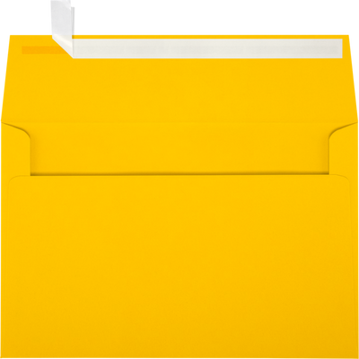 Sunflower Yellow 32lb A9 Invitation Envelopes (5 3/4 x 8 3/4) with Peel & Seal