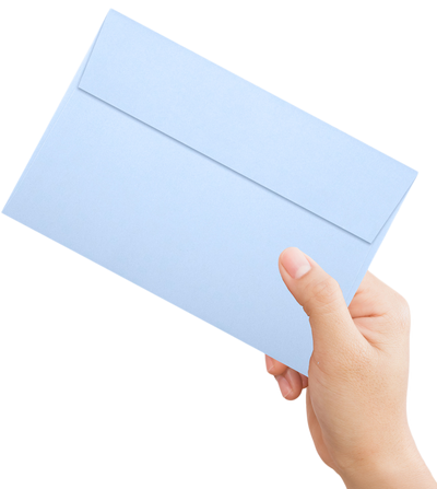 Baby Blue 32lb A9 Invitation Envelopes (5 3/4 x 8 3/4) with Peel & Seal