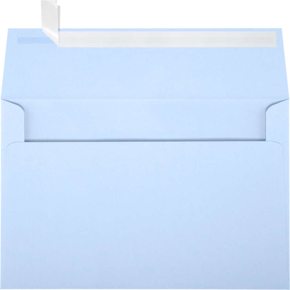 Baby Blue 32lb A9 Invitation Envelopes (5 3/4 x 8 3/4) with Peel & Seal