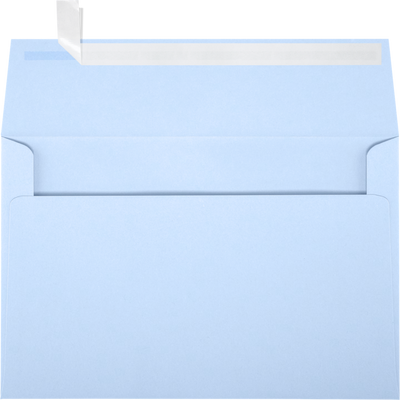 Baby Blue 32lb A9 Invitation Envelopes (5 3/4 x 8 3/4) with Peel & Seal