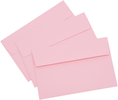Baby Candy Pink 32lb A9 Invitation Envelopes (5 3/4 x 8 3/4) with Peel & Seal