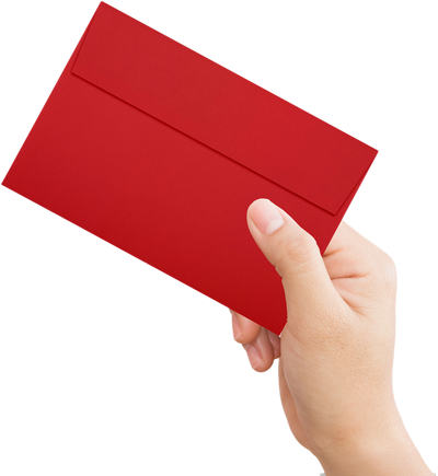 Red 32lb A9 Invitation Envelopes (5 3/4 x 8 3/4) with Peel & Seal